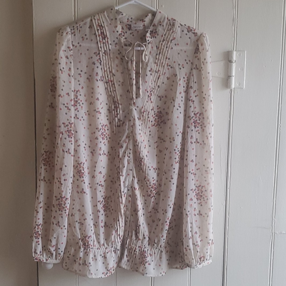 Esprit spotted blouse longsleeve size M